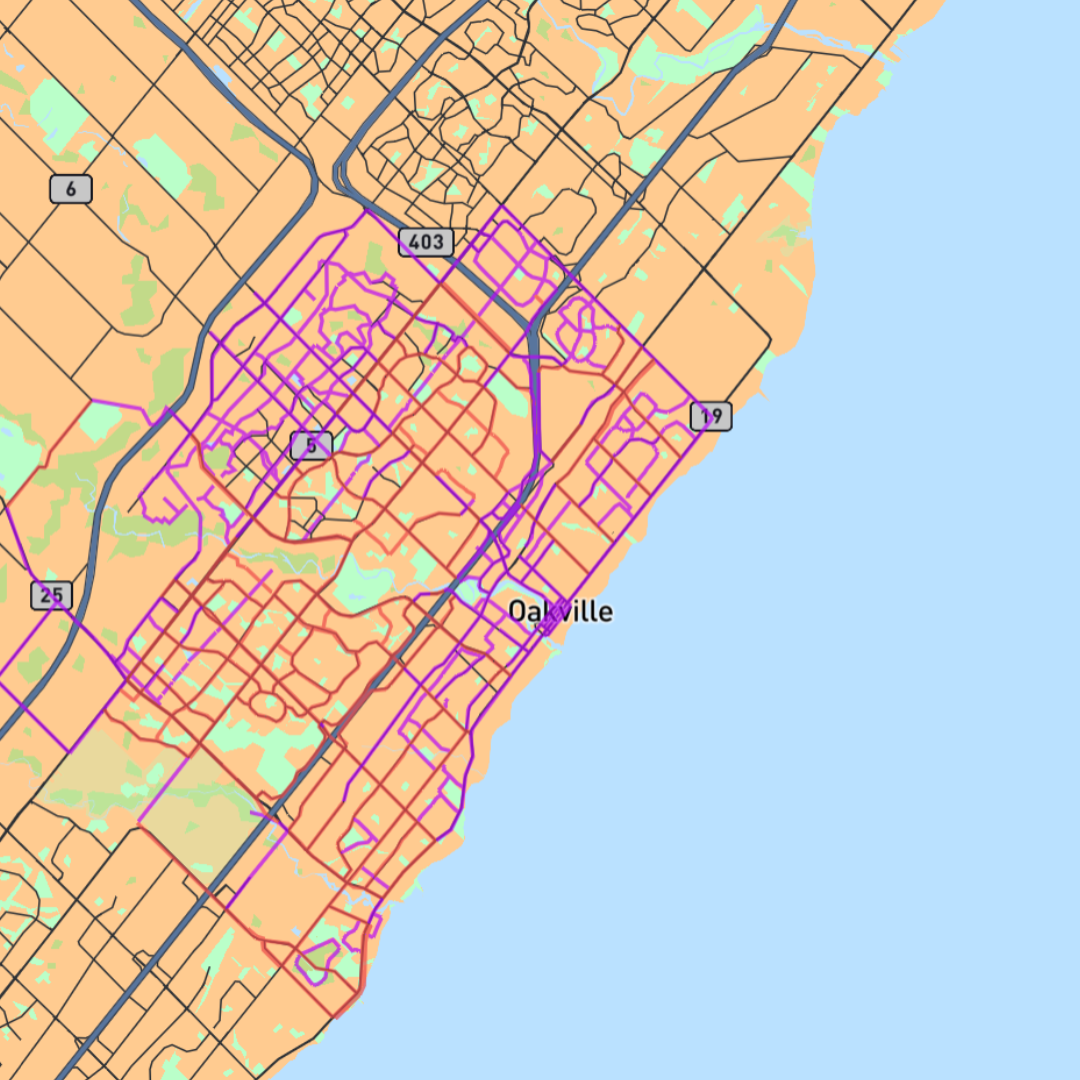 I have this as my final outcome since I changed the colors to neon, but the problem was that the surface colors were too distracting. I kind of regretted using pastel colors; I should have used dark hues to make it more visible. But yes, this is the end of my experiments with data in Mapbox.